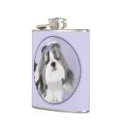 Shih Tzu schilderen - Kute Original Dog Art Heupfles (Links)