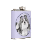 Shih Tzu schilderen - Kute Original Dog Art Heupfles (Rechts)