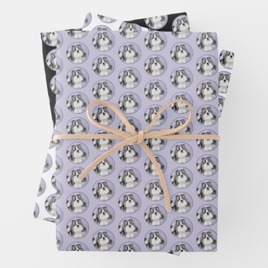 Shih Tzu schilderen - Kute Original Dog Art Inpakpapier Vel (In situ)