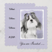 Shih Tzu schilderen - Kute Original Dog Art Kaart (Voorkant / Achterkant)