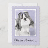 Shih Tzu schilderen - Kute Original Dog Art Kaart (Voorkant)