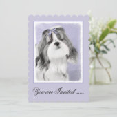 Shih Tzu schilderen - Kute Original Dog Art Kaart (Staand voorkant)