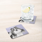 Shih Tzu schilderen - Kute Original Dog Art Kartonnen Onderzetters (Insitu)