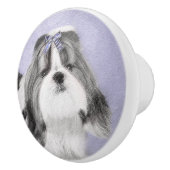 Shih Tzu schilderen - Kute Original Dog Art Keramische Knop (Rechts)