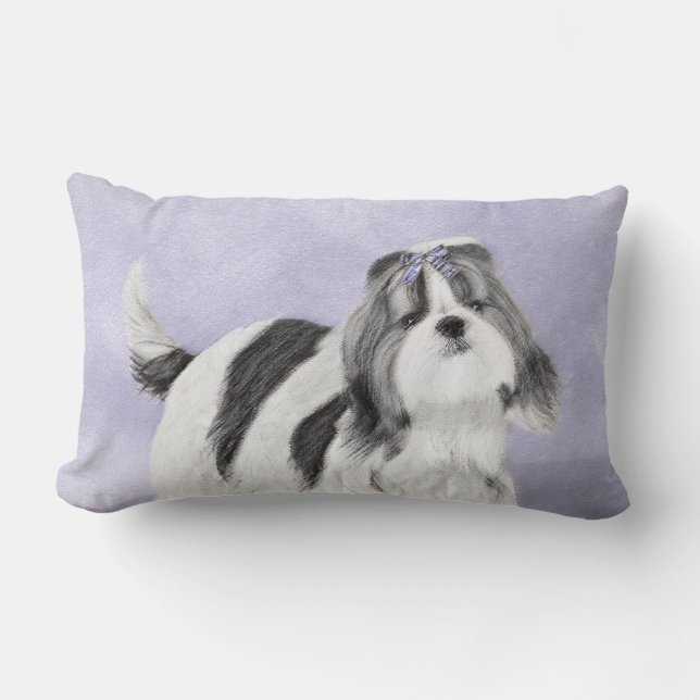 Shih Tzu schilderen - Kute Original Dog Art Kussen (Voorkant)