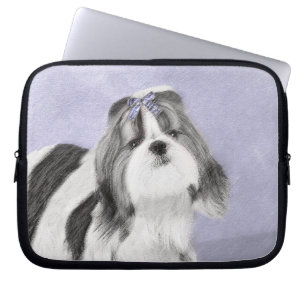 Shih Tzu schilderen - Kute Original Dog Art Laptop Sleeve