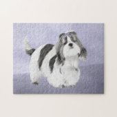 Shih Tzu schilderen - Kute Original Dog Art Legpuzzel (Horizontaal)