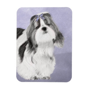 Shih Tzu schilderen - Kute Original Dog Art Magneet