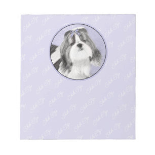 Shih Tzu schilderen - Kute Original Dog Art Notitieblok