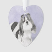 Shih Tzu schilderen - Kute Original Dog Art Ornament (voorkant)