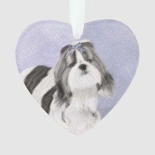 Shih Tzu schilderen - Kute Original Dog Art Ornament