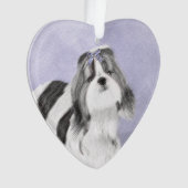 Shih Tzu schilderen - Kute Original Dog Art Ornament (voorkant)