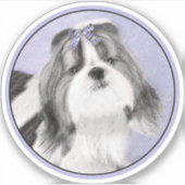 Shih Tzu schilderen - Kute Original Dog Art Sticker (Voorkant)