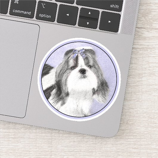 Shih Tzu schilderen - Kute Original Dog Art Sticker (Detail)