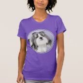 Shih Tzu schilderen - Kute Original Dog Art T-shirt (Voorkant)