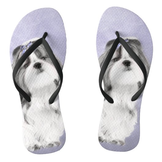 Shih Tzu schilderen - Kute Original Dog Art Teenslippers (Voetbed)