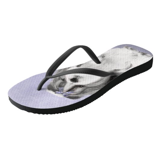 Shih Tzu schilderen - Kute Original Dog Art Teenslippers (Schuin)