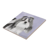 Shih Tzu schilderen - Kute Original Dog Art Tegeltje (Zijkant)