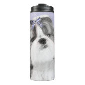 Shih Tzu schilderen - Kute Original Dog Art Thermosbeker (Voorkant)