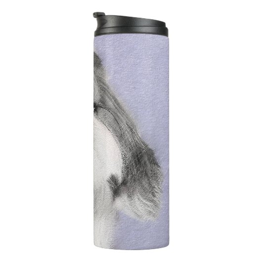 Shih Tzu schilderen - Kute Original Dog Art Thermosbeker (Geroteerd rechts)