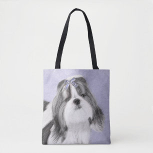 Shih Tzu schilderen - Kute Original Dog Art Tote Bag