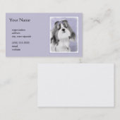 Shih Tzu schilderen - Kute Original Dog Art Visitekaartje (Voorkant / Achterkant)