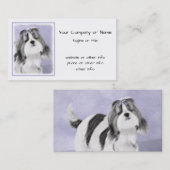 Shih Tzu schilderen - Kute Original Dog Art Visitekaartje (Voorkant / Achterkant)