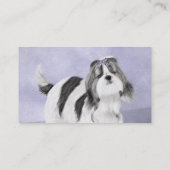 Shih Tzu schilderen - Kute Original Dog Art Visitekaartje (Achterkant)