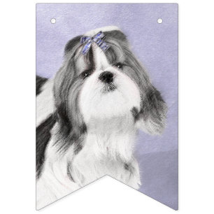 Shih Tzu schilderen - Kute Original Dog Art Vlaggetjes