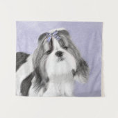 Shih Tzu schilderen - Kute Original Dog Art Wandkleed (Voorkant (horizontaal))