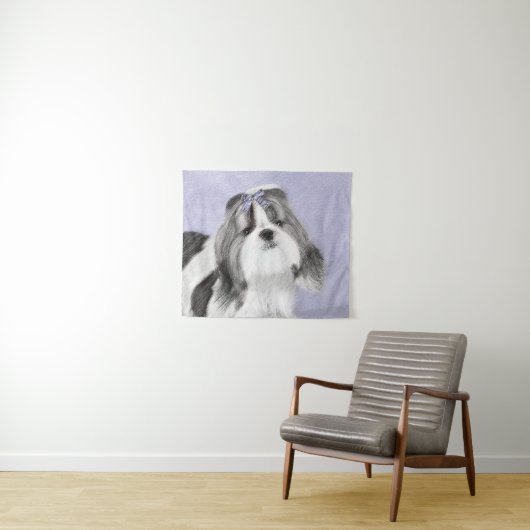 Shih Tzu schilderen - Kute Original Dog Art Wandkleed (In Situ (horizontaal))
