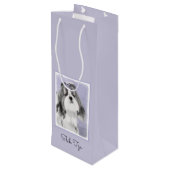 Shih Tzu schilderen - Kute Original Dog Art Wijn Cadeautas (Achterkant Gekanteld)