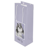 Shih Tzu schilderen - Kute Original Dog Art Wijn Cadeautas (Voorkant Gekanteld)