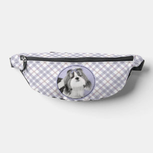 Shih Tzu Schilderen Zwart & Wit Originele Hond Art Heuptasje