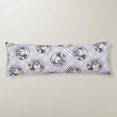 Shih Tzu Schilderen Zwart & Wit Originele Hond Art Lichaamskussen (Achterkant)