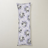 Shih Tzu Schilderen Zwart & Wit Originele Hond Art Lichaamskussen (Achterkant (Verticaal))