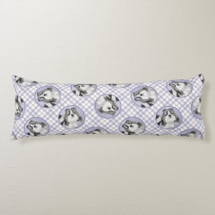 Shih Tzu Schilderen Zwart & Wit Originele Hond Art Lichaamskussen