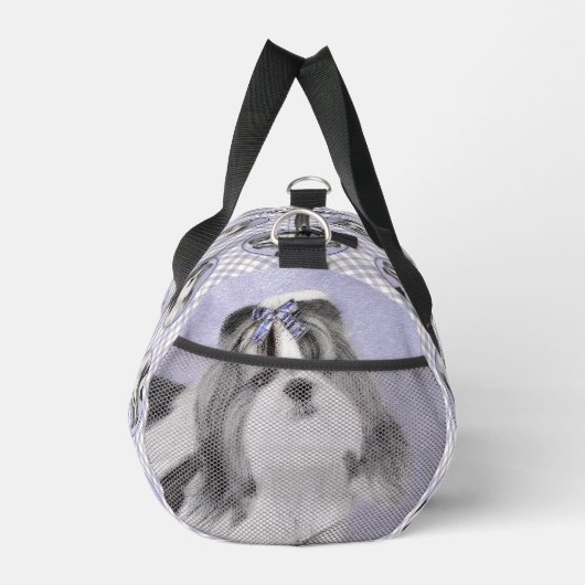 Shih Tzu Schilderen Zwart & Wit Originele Hond Art Plunjezak (Rechts)