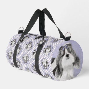 Shih Tzu Schilderen Zwart & Wit Originele Hond Art Plunjezak
