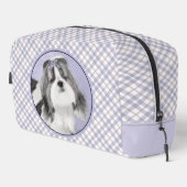 Shih Tzu Schilderen Zwart & Wit Originele Hond Art Toilettasje (Rechterhoek)