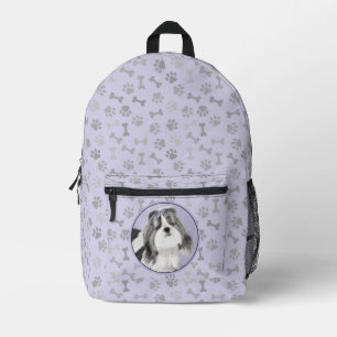Shih Tzu Schilderij - Mooie Originele Honden Kunst Bedrukte Rugzak