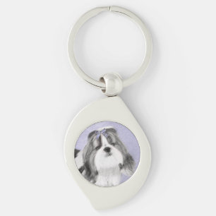 Shih Tzu Schilderij - Mooie Originele Honden Kunst Sleutelhanger