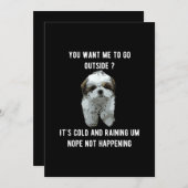 Shih Tzu | Schip-Tzu u wilt dat ik naar buiten ga Bedankkaart (Voorkant / Achterkant)