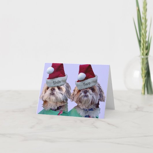 Shih Tzu - Shih Twee Feestdagen Kaart (Voorkant)