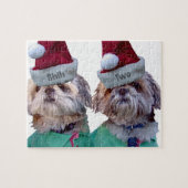 Shih Tzu - Shih Two Kerstpuzzle Legpuzzel (Horizontaal)