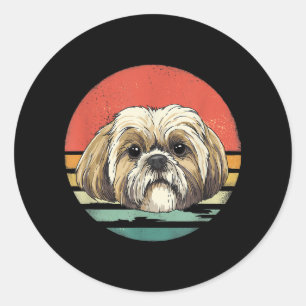 Shih Tzu Shih Tzu Hondenras Lover Gift Ronde Sticker