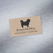 Shih Tzu Silhouette | Aangepast Hondenras Visitekaartje Magneet (Voorbeeld)