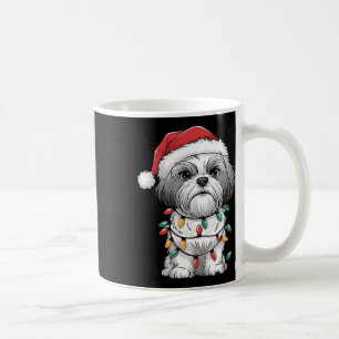Shih Tzu Sinterklaas Kerstboom Lichtjes Kerst Hond Koffiemok