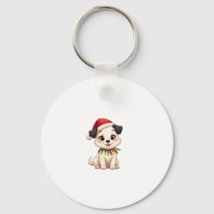 Shih Tzu Sinterklaas Kerstboom Lichtjes Xmas Honde Sleutelhanger