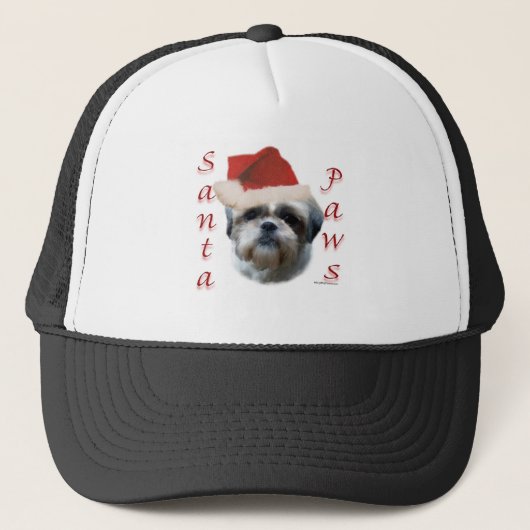 Shih Tzu Sinterklaas Pootjes Trucker Pet (Voorkant)